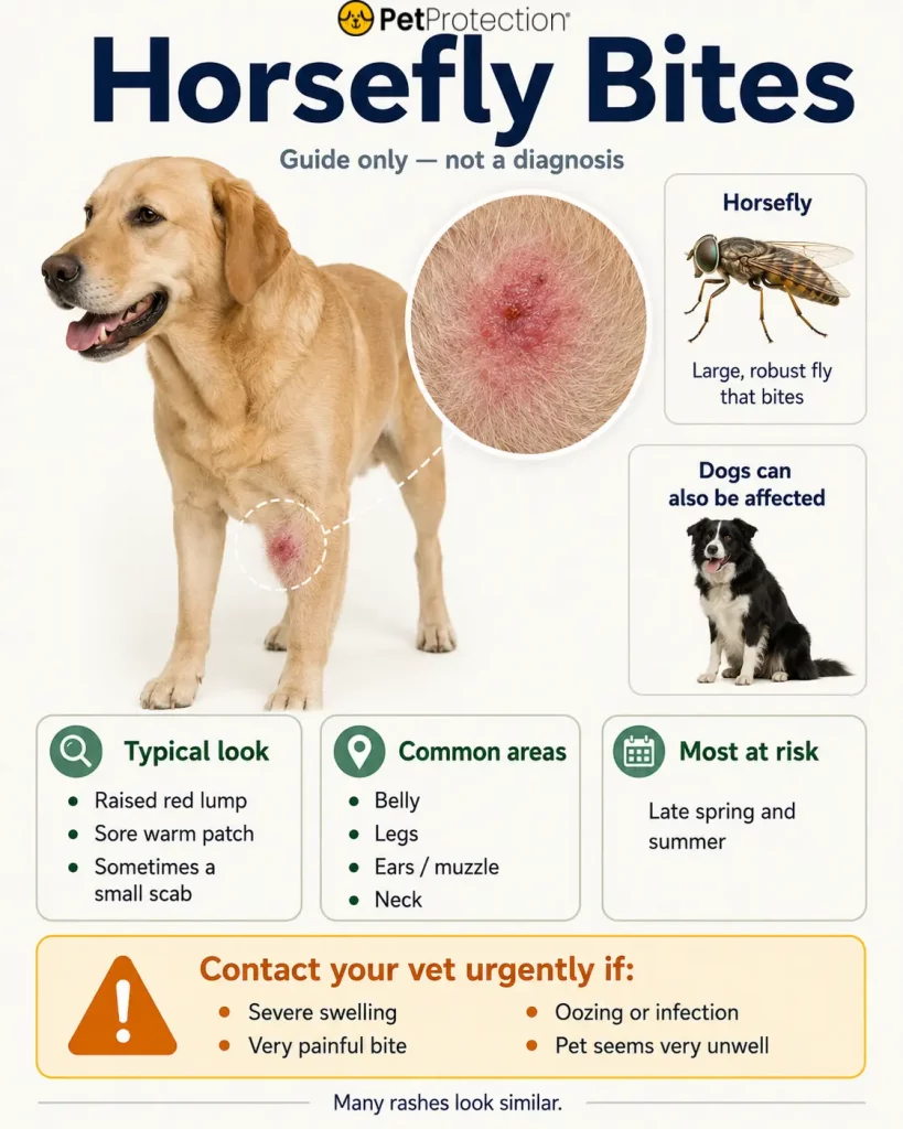 How to Identify Common Insect Bites on Cats and Dogs in the UK 5 Horesfly Bite on Pet