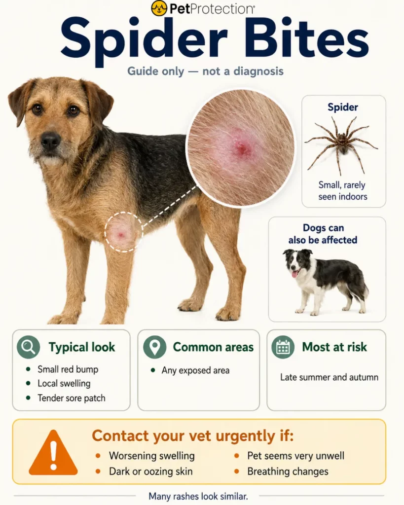 How to Identify Common Insect Bites on Cats and Dogs in the UK 8 Spider bite on Pet