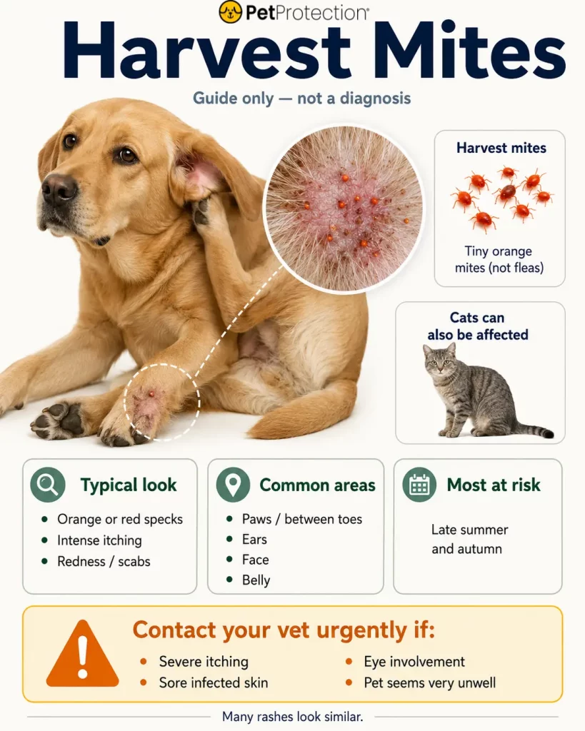 How to Identify Common Insect Bites on Cats and Dogs in the UK 10 Harvest Mite bite on pet